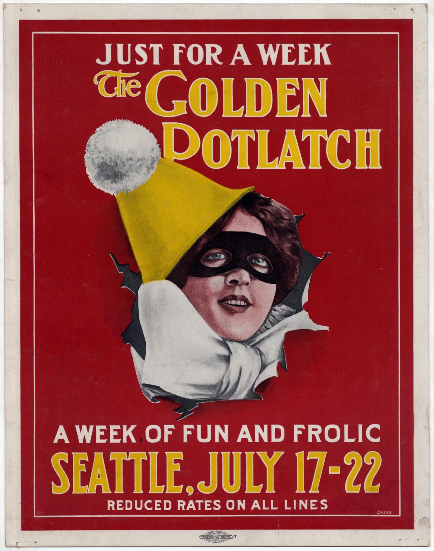Image of Golden Potlatch ad, Seattle, 1911
