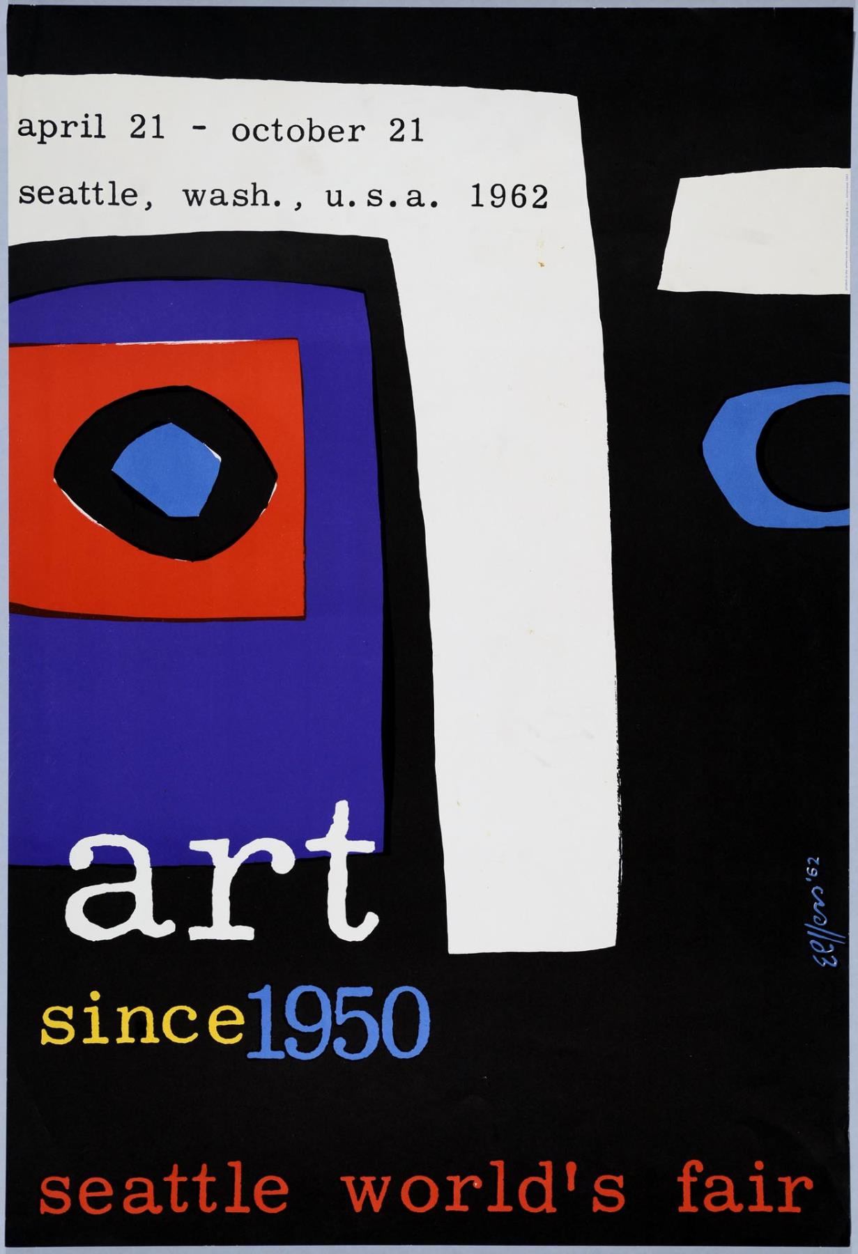 Image of Century 21 Exposition Art Since 1950 poster, Seattle, April 21 - October 21, 1962