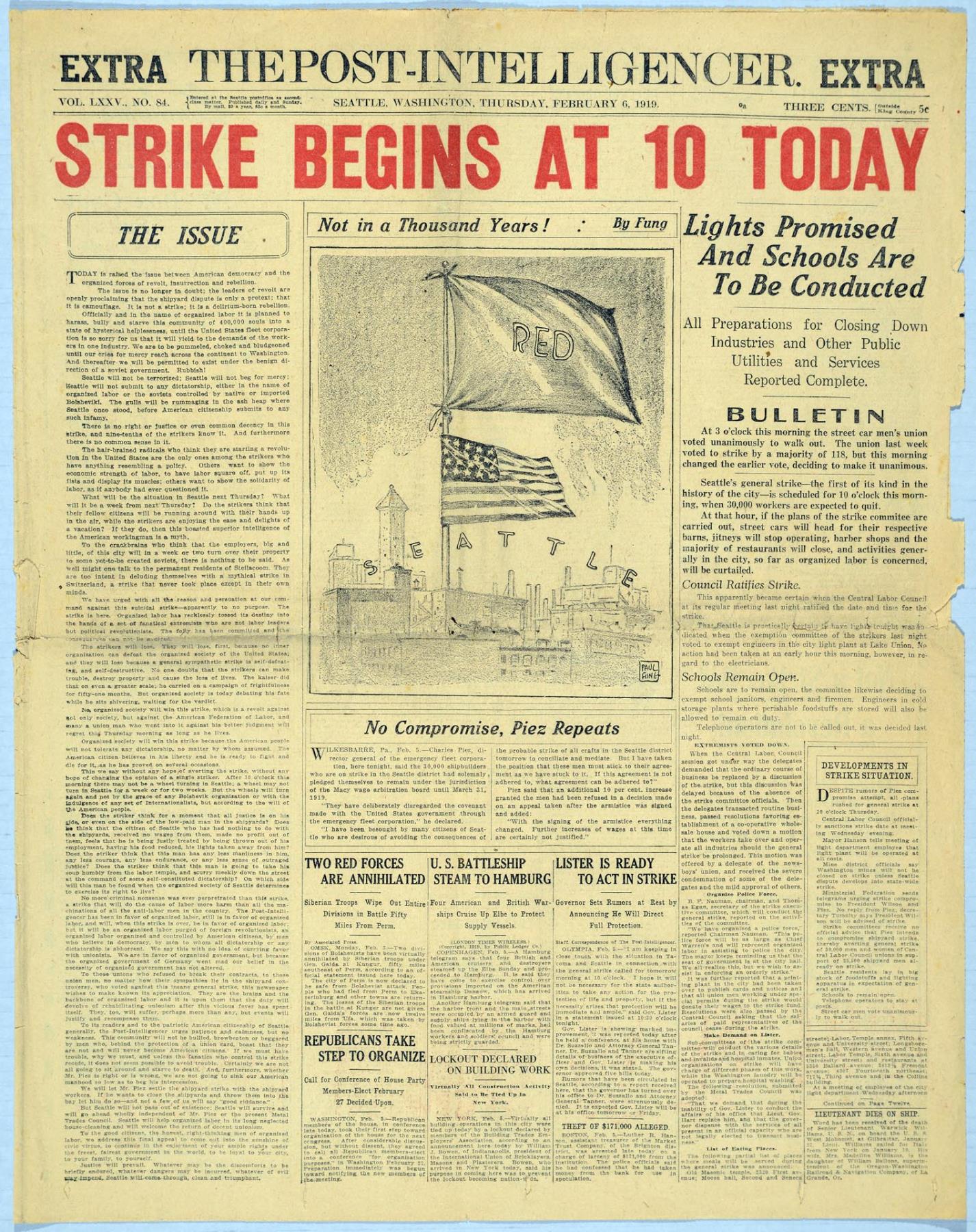 Image of Seattle Post-Intelligencer, February 6, 1919
