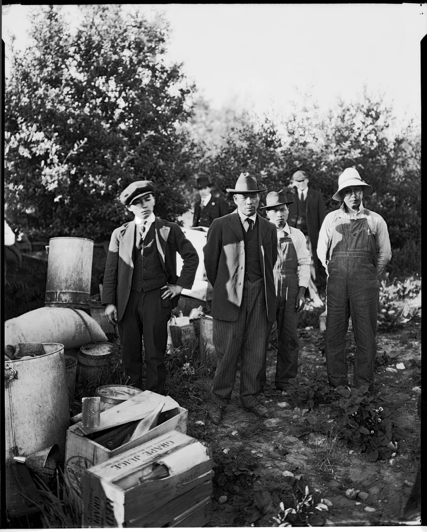Image of Raid at an illegal distillery on 65th Avenue, Seattle, circa 1918