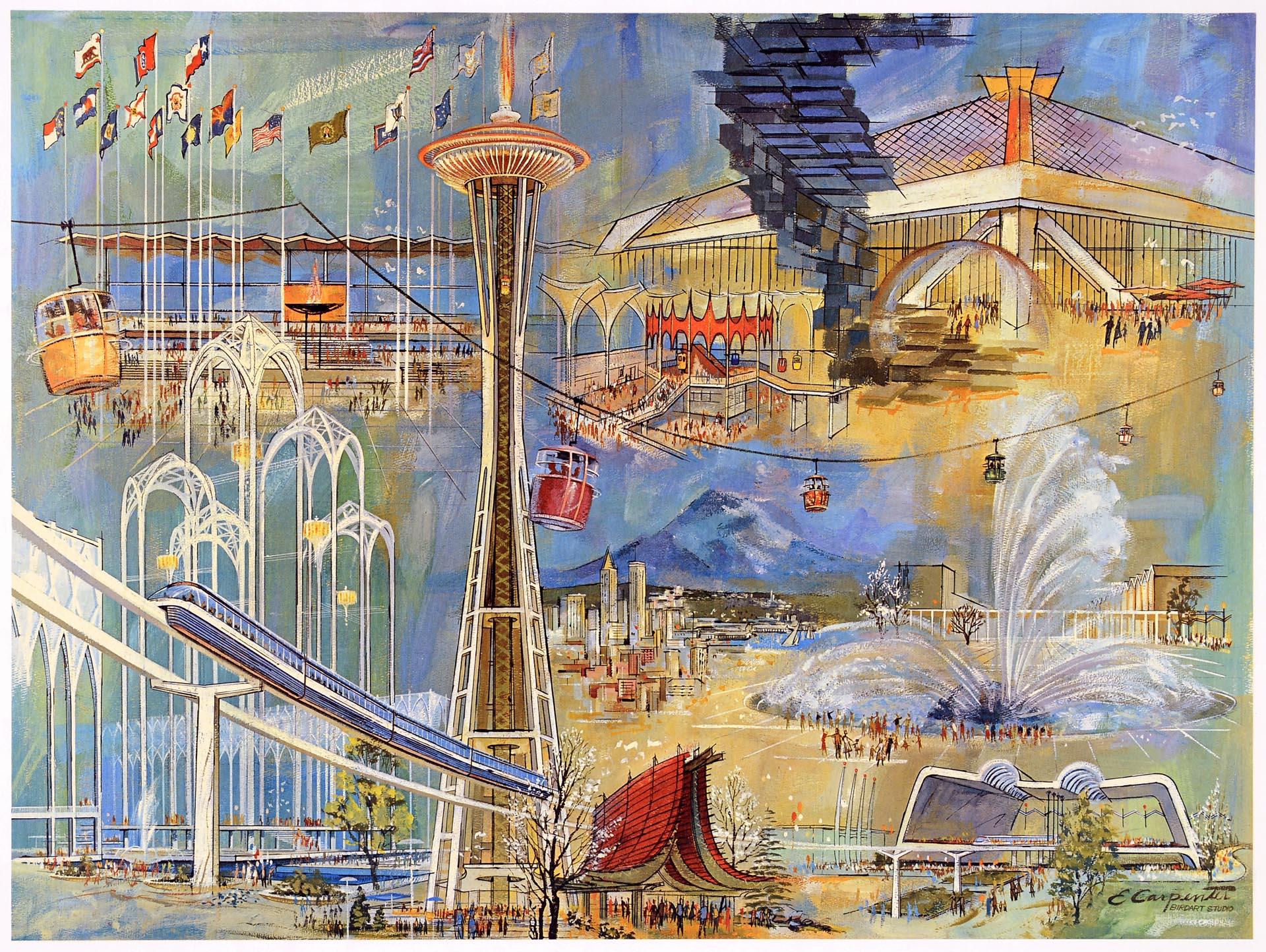 Image of Century 21 Exposition poster, Seattle, April 21 - October 21, 1962
