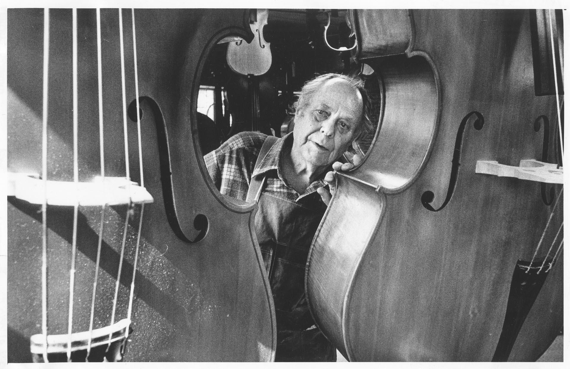 Image of Hammond Ashley in his workshop, Seattle, April 26, 1979