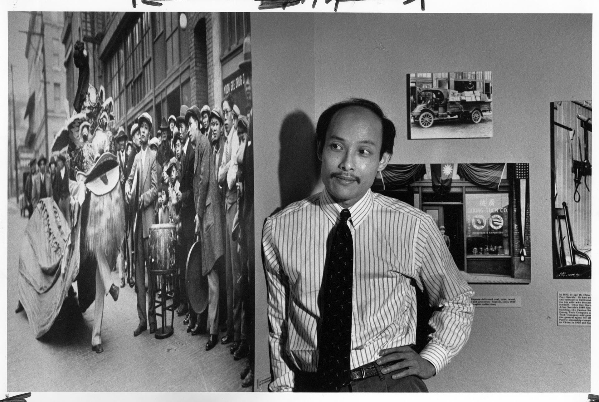 Image of Ron Chew at Wing Luke Museum, January 1992