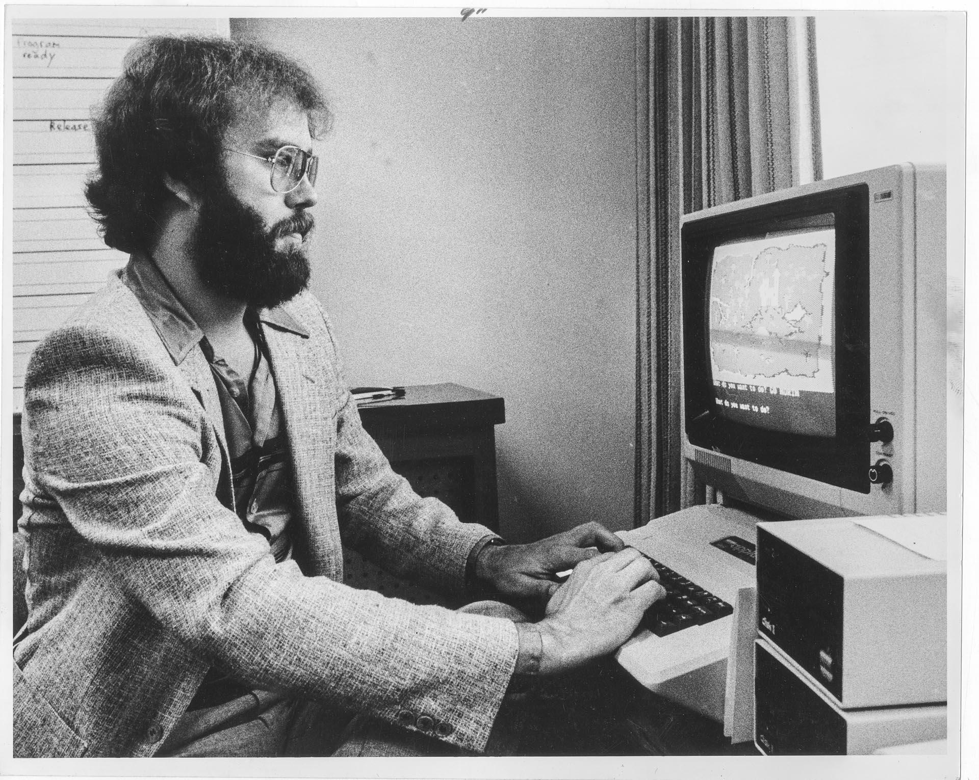 Image of Bob Clardy of Synergistic Software, July 7, 1982