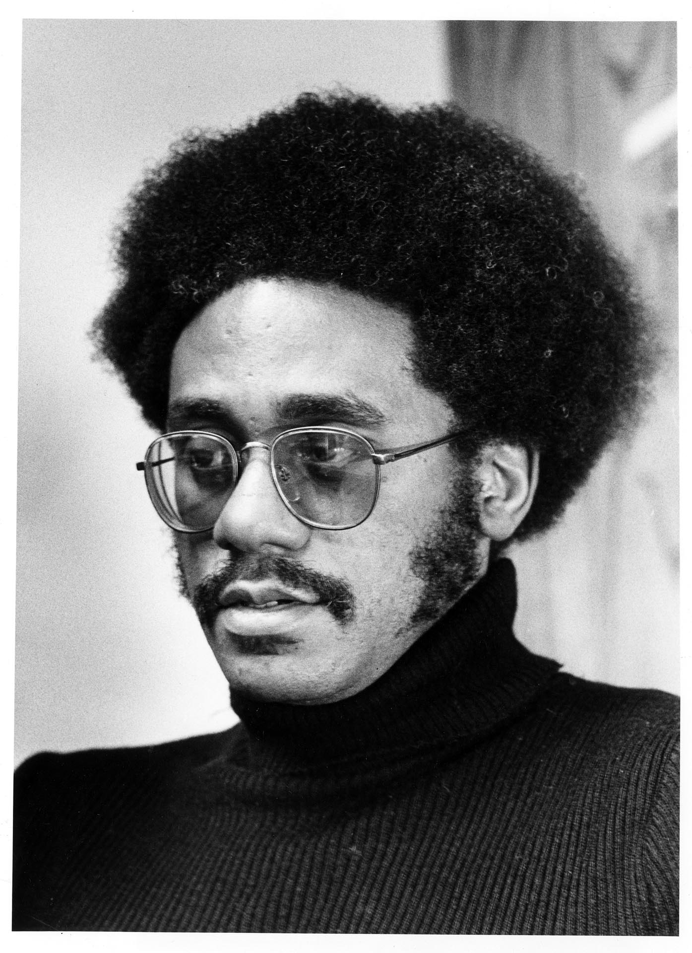 Image of Charles Johnson speaking about new book, 