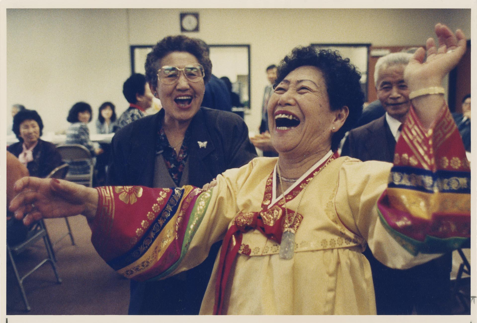 Image of Korean senior citizens at Lakewood Community Center, January 1990