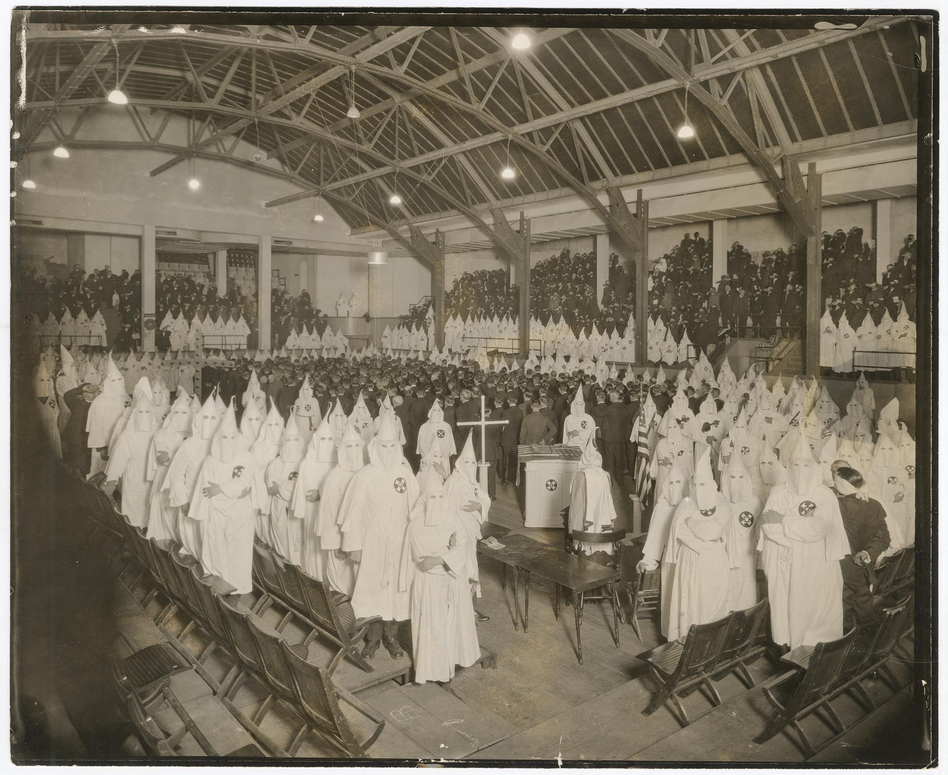 Image of Klansmen at event at Crystal Pool, Seattle, March 23, 1923