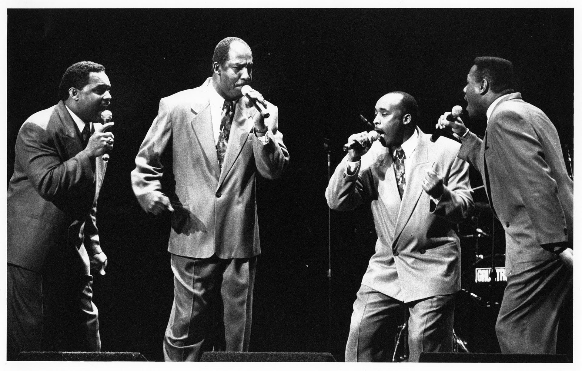 Image of The Main Attraction performing at the Northwest Music Awards Show, Seattle, March 22, 1992