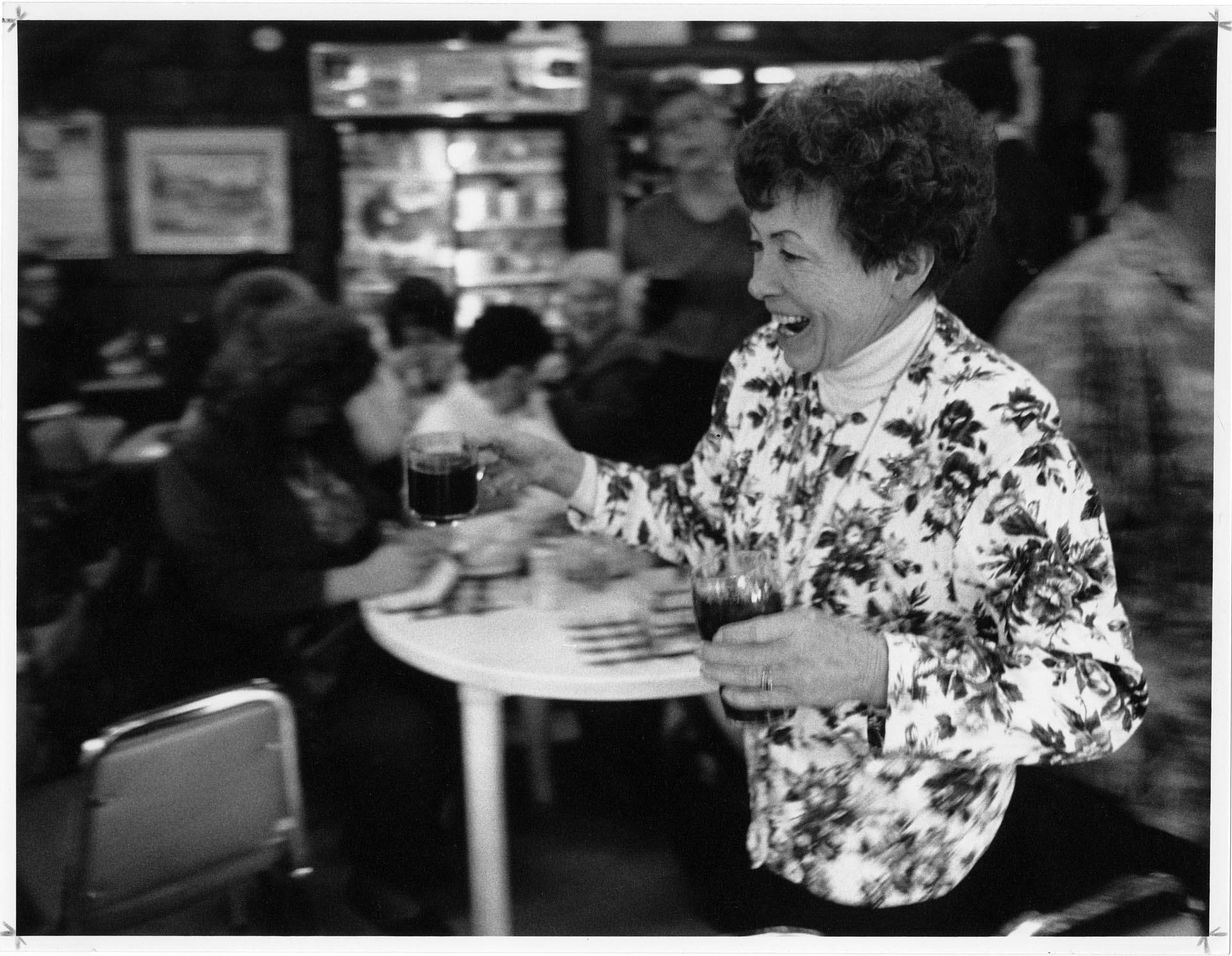 Image of Ruth Velozo serving lunch at The Shanty, Seattle, December 18, 1992