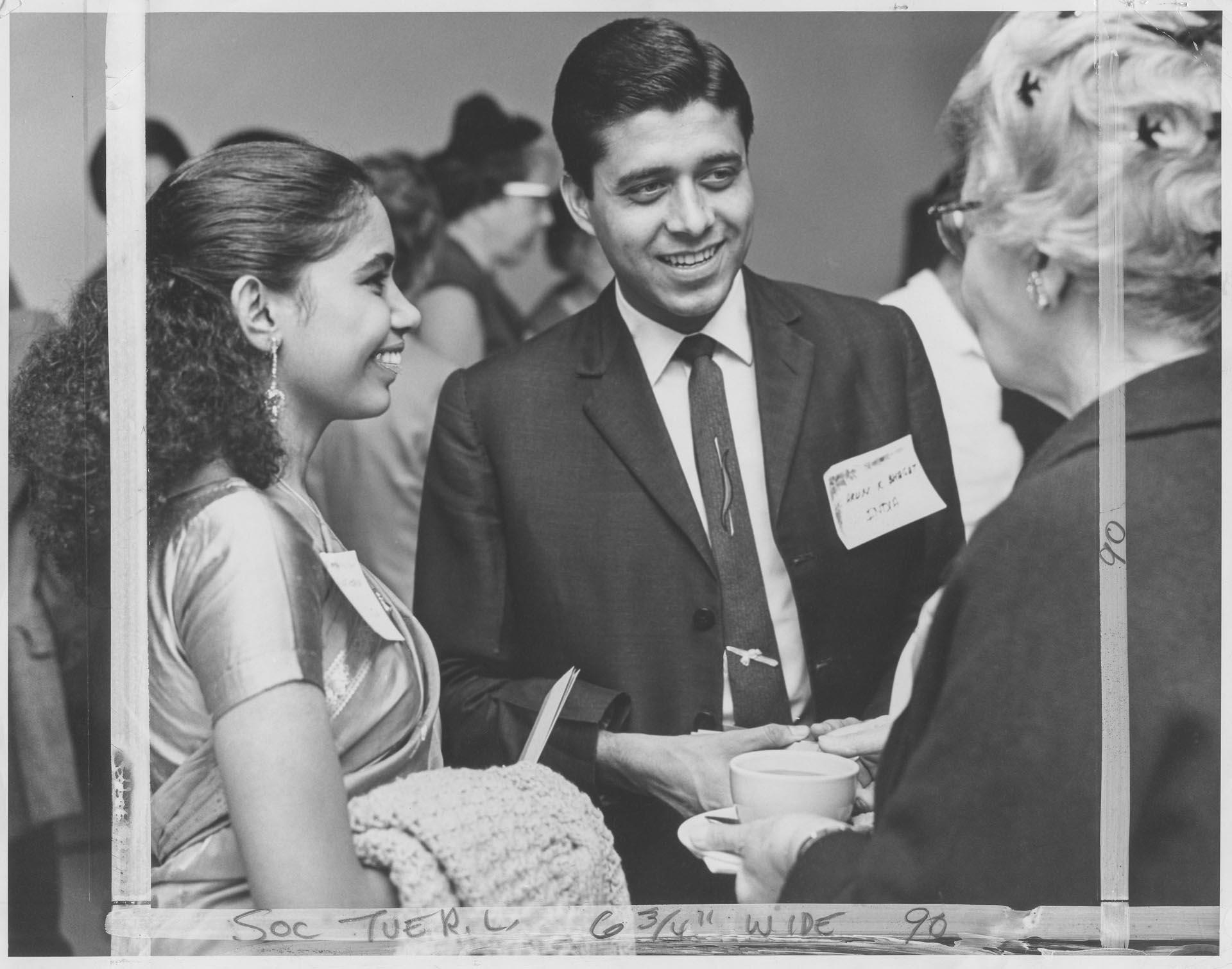 Image of UW students from India at reception at Seattle Art Museum, October 15, 1967