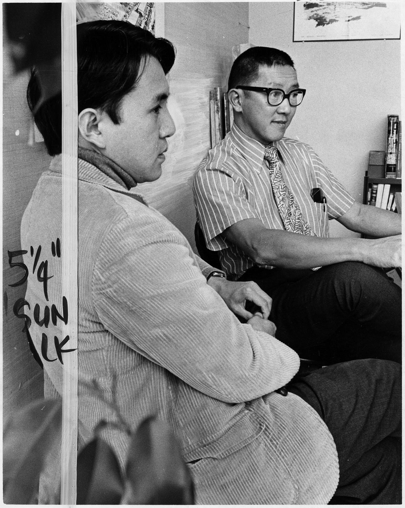 Image of Ben Woo and Tom Kubota, Seattle, August 14, 1972