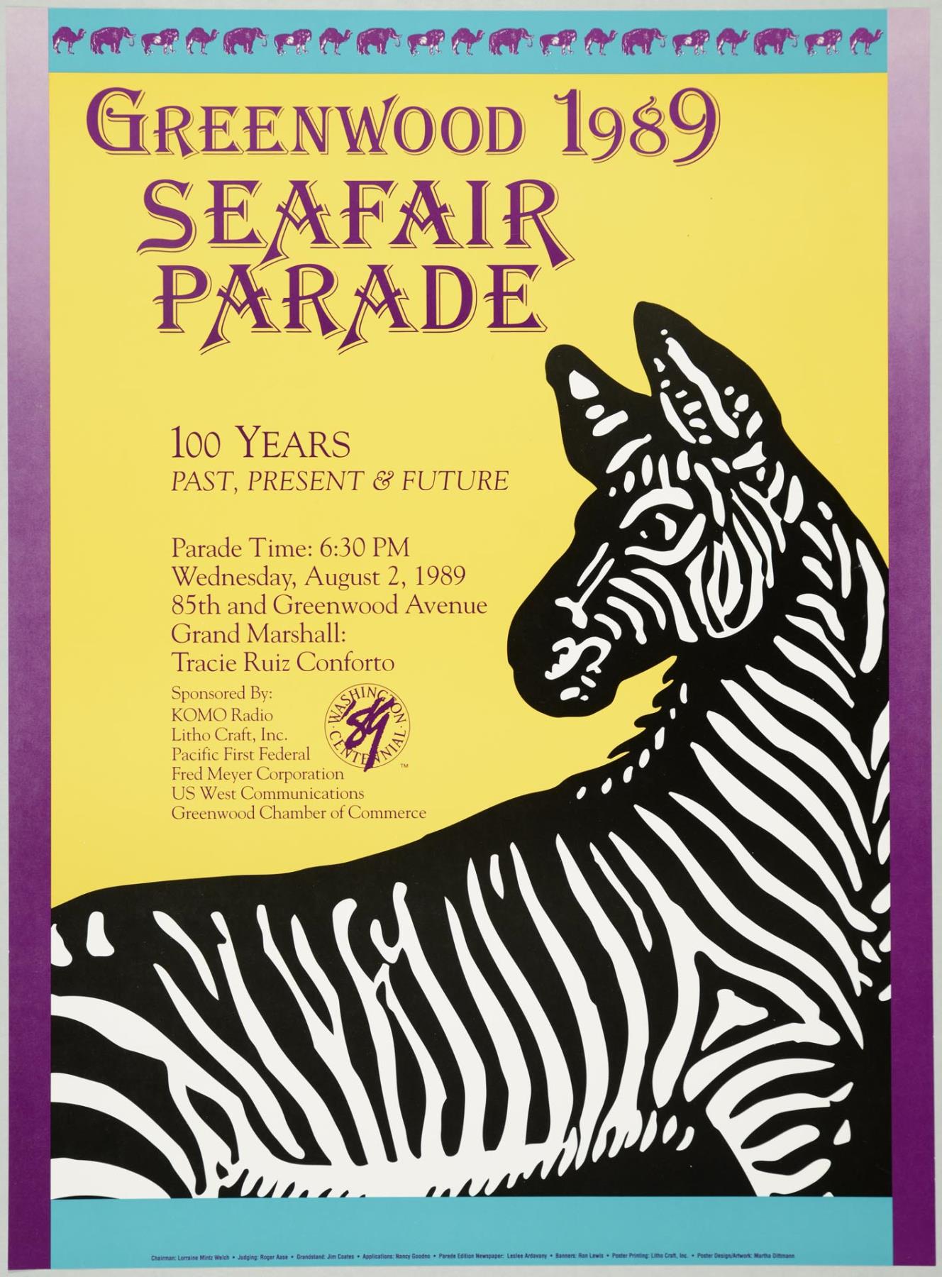 Image of Greenwood Seafair Parade poster, Seattle, 1989