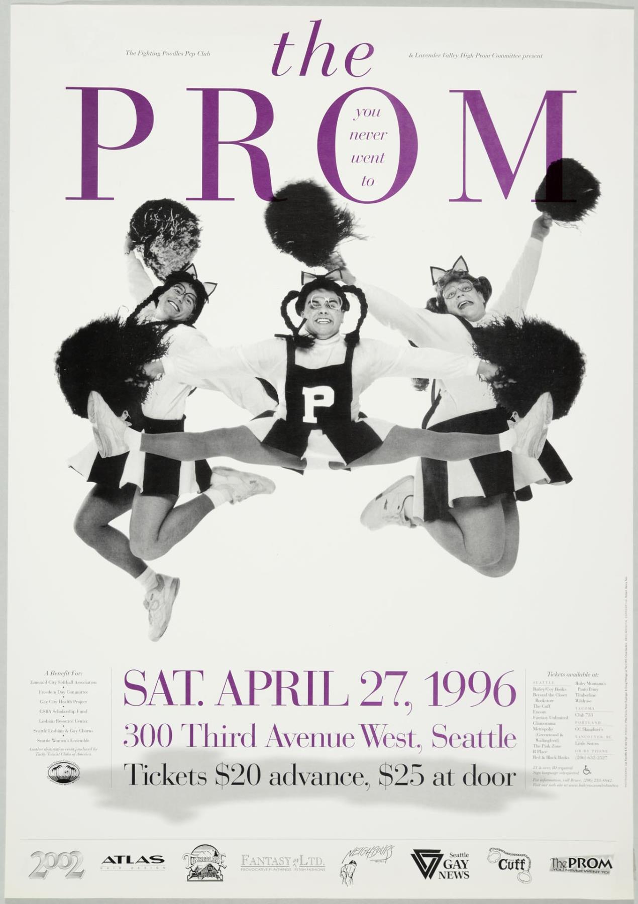 Image of Prom You Never Went To poster, Seattle, April 27, 1996