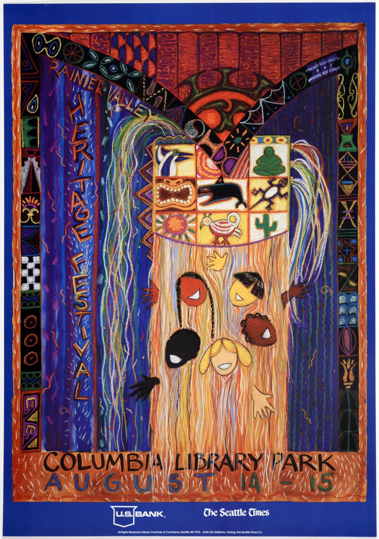 Image of Rainier Valley Heritage Festival poster, Seattle, August 14-15, 1993