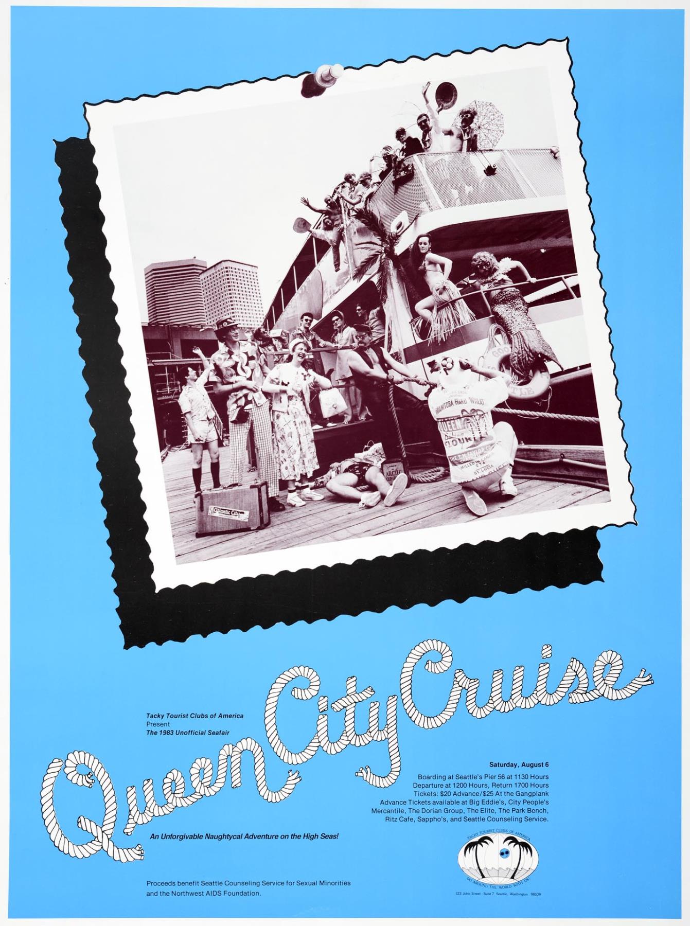 Image of Queen City Cruise poster, Seattle, August 6, 1983