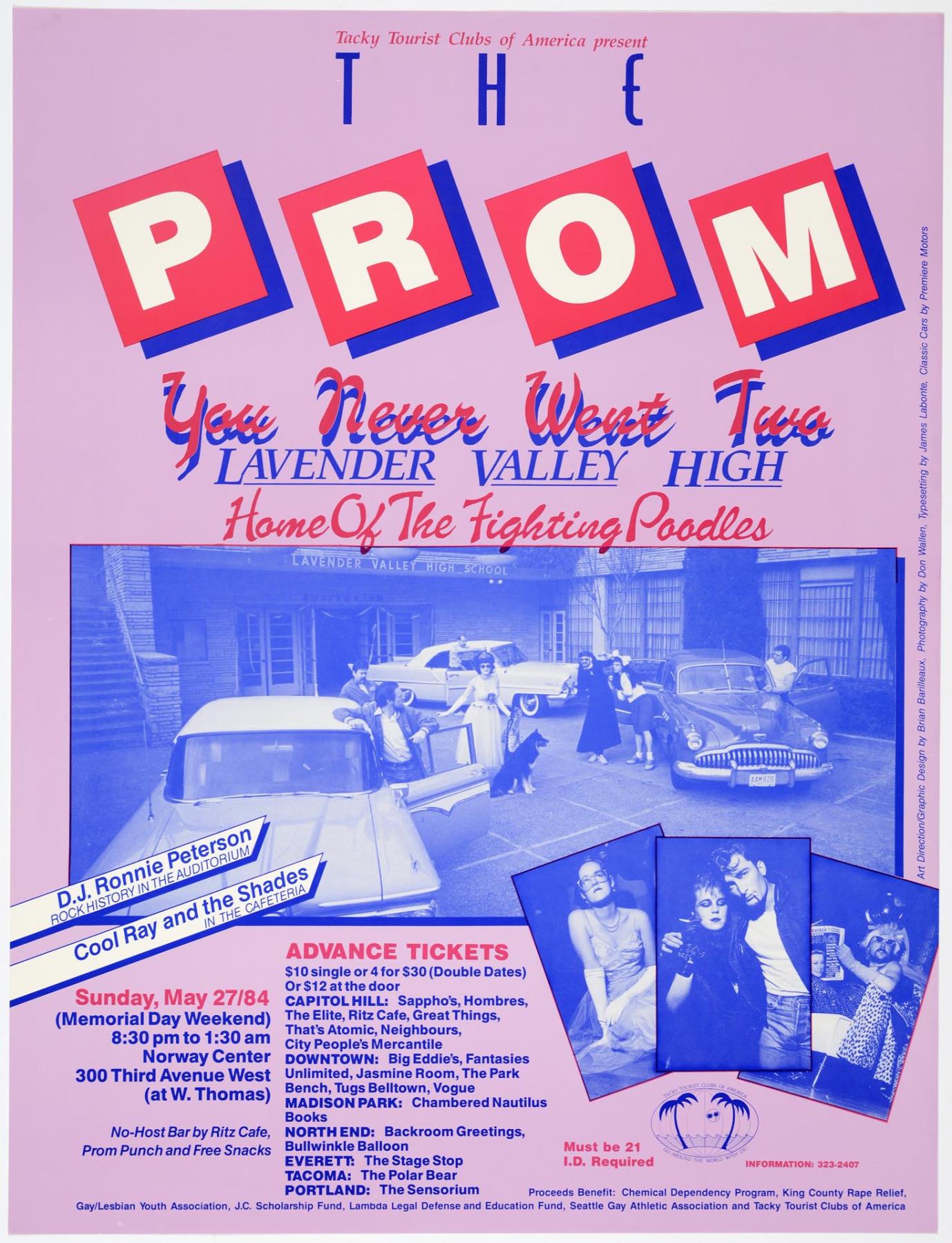 Image of The Prom You Never Went To poster, Seattle, May 27, 1984