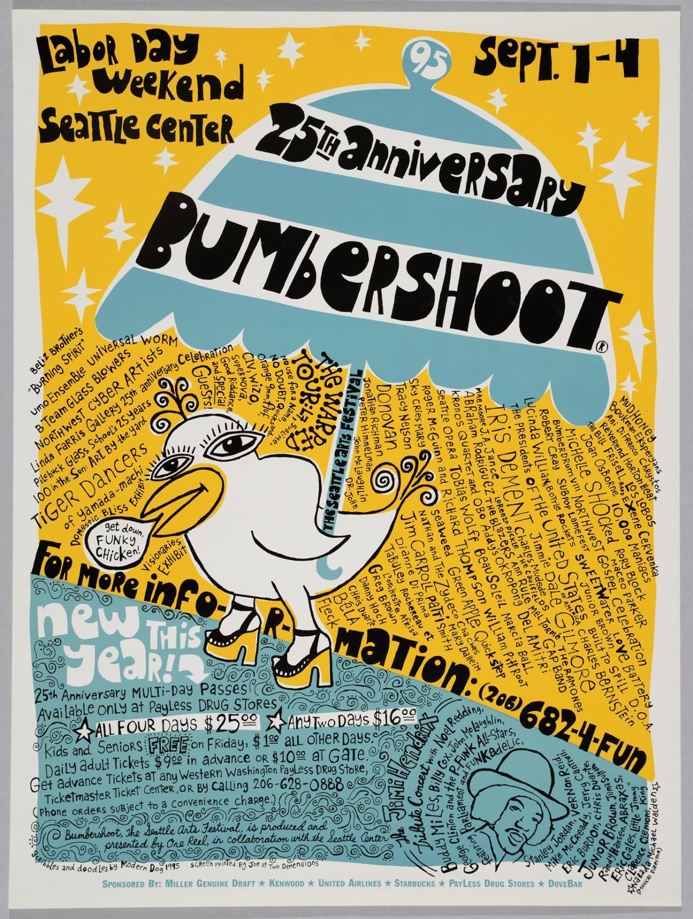 Image of Bumbershoot poster, Seattle, September 1-4, 1995
