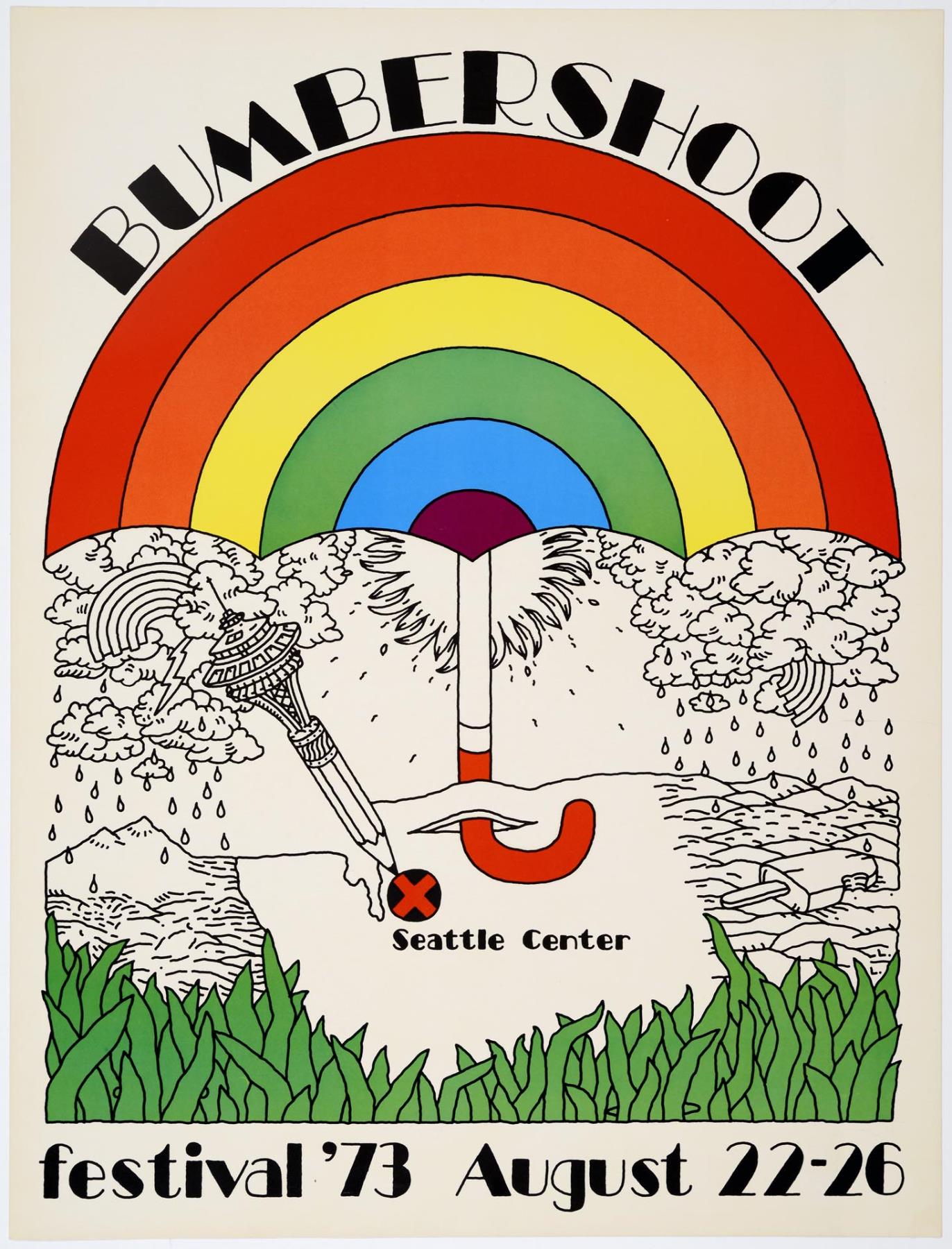 Image of Bumbershoot poster, Seattle, August 22-26, 1973
