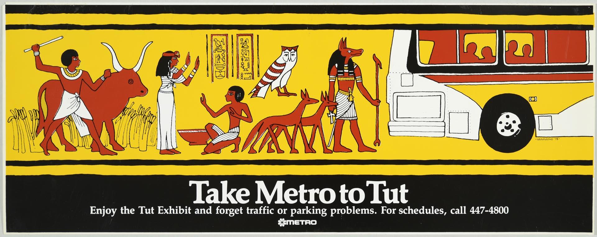 Image of Take Metro to Tut bus poster, Seattle, 1978
