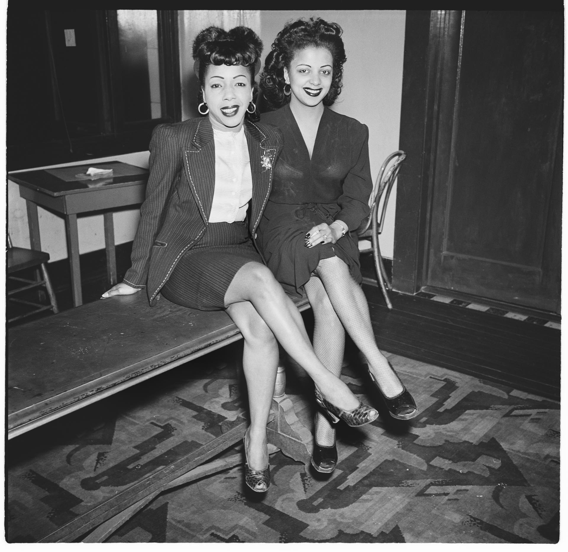Image of Jeannette Dancy and a friend at the Basin Street club, Seattle, March 31, 1945