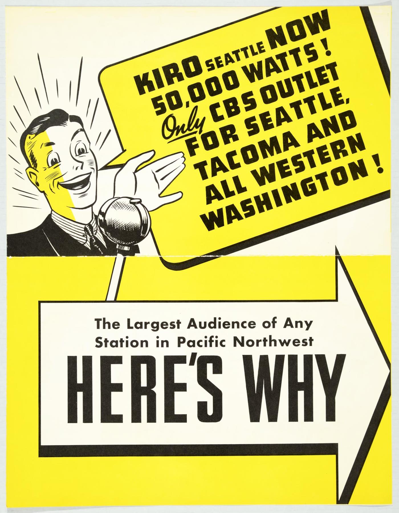 Image of KIRO Radio poster, Seattle, 1941