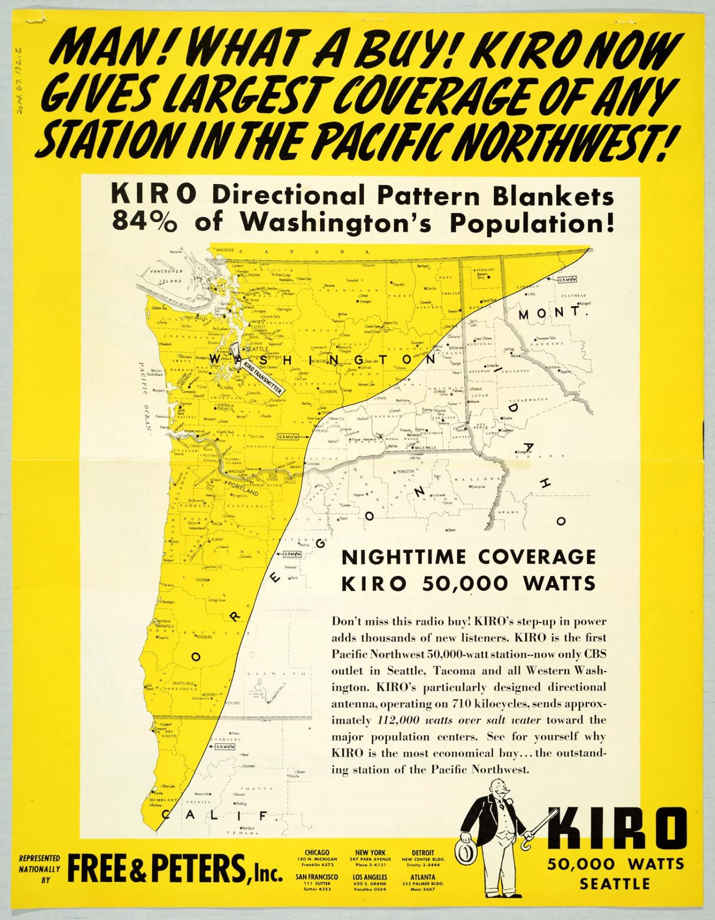Image of KIRO Radio poster, Seattle, 1941
