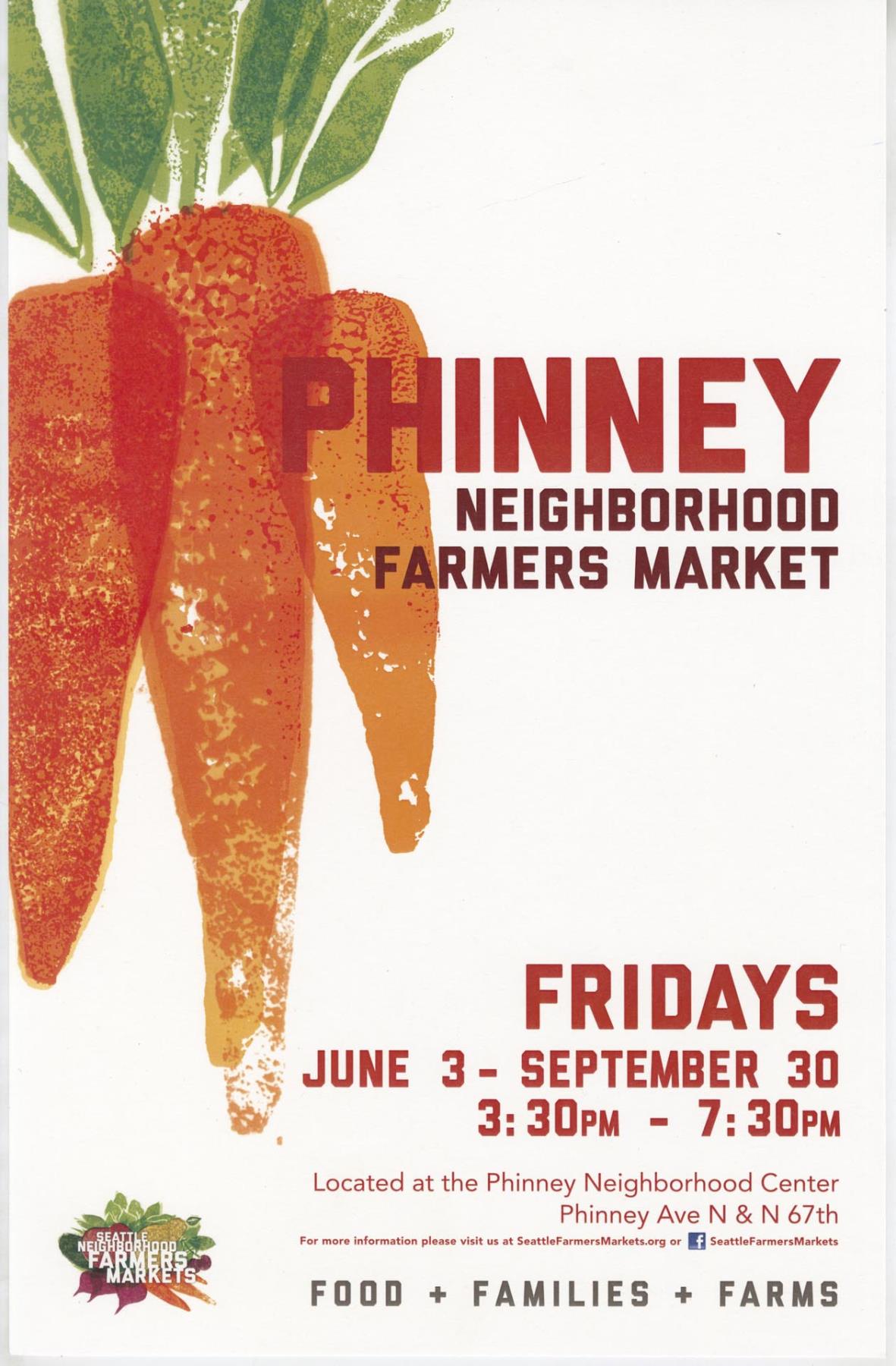Image of Phinney Neighborhood Farmers Market poster, Seattle, June 3 - September 30, 2016