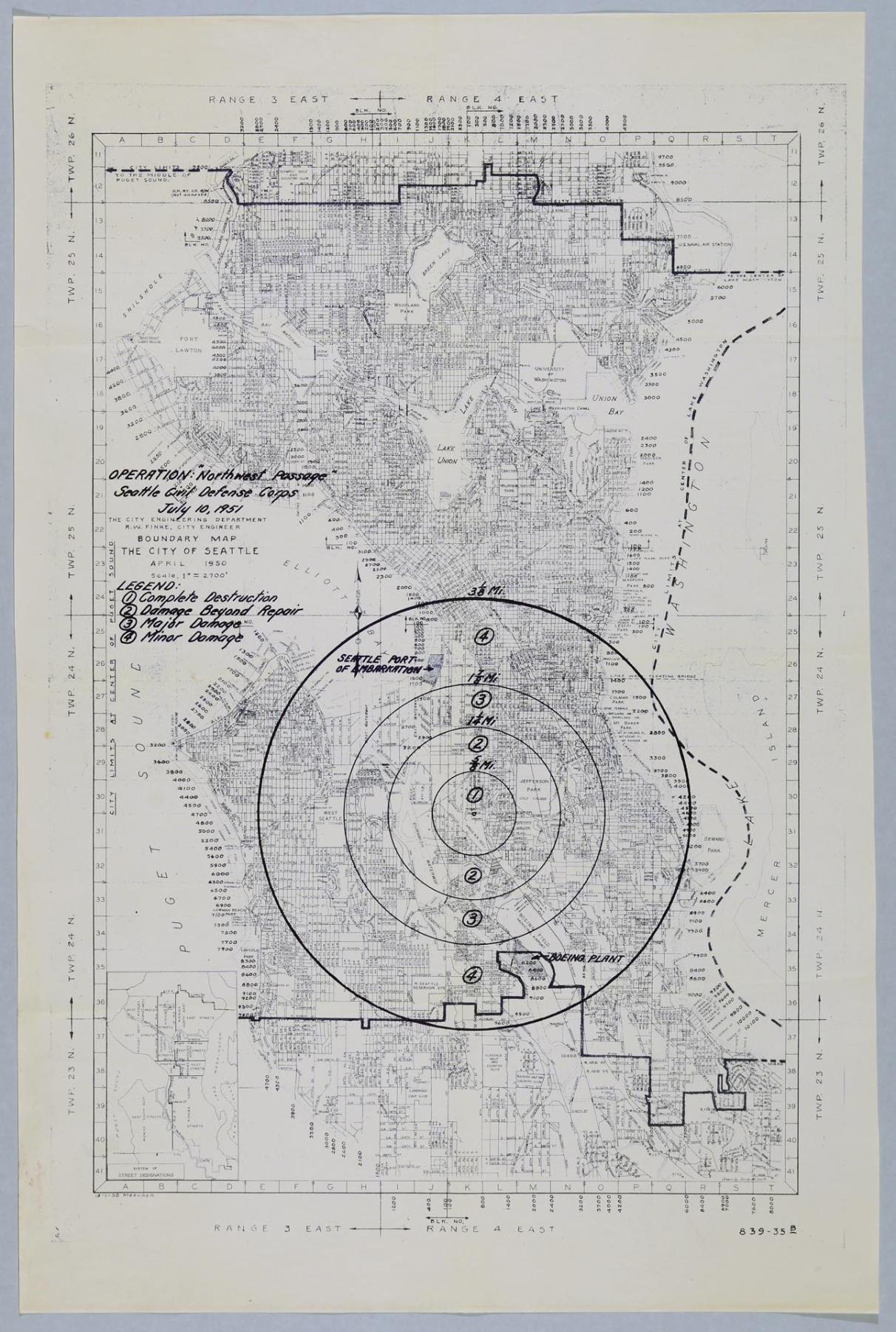Image of Operation Northwest Passage, Seattle Civil Defense Corps, July 10, 1951