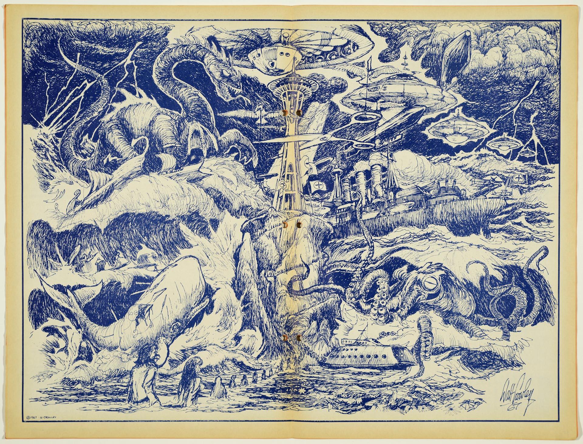 Image of Helix, vol. 1, no. 5, centerfold, Seattle, June 6, 1967
