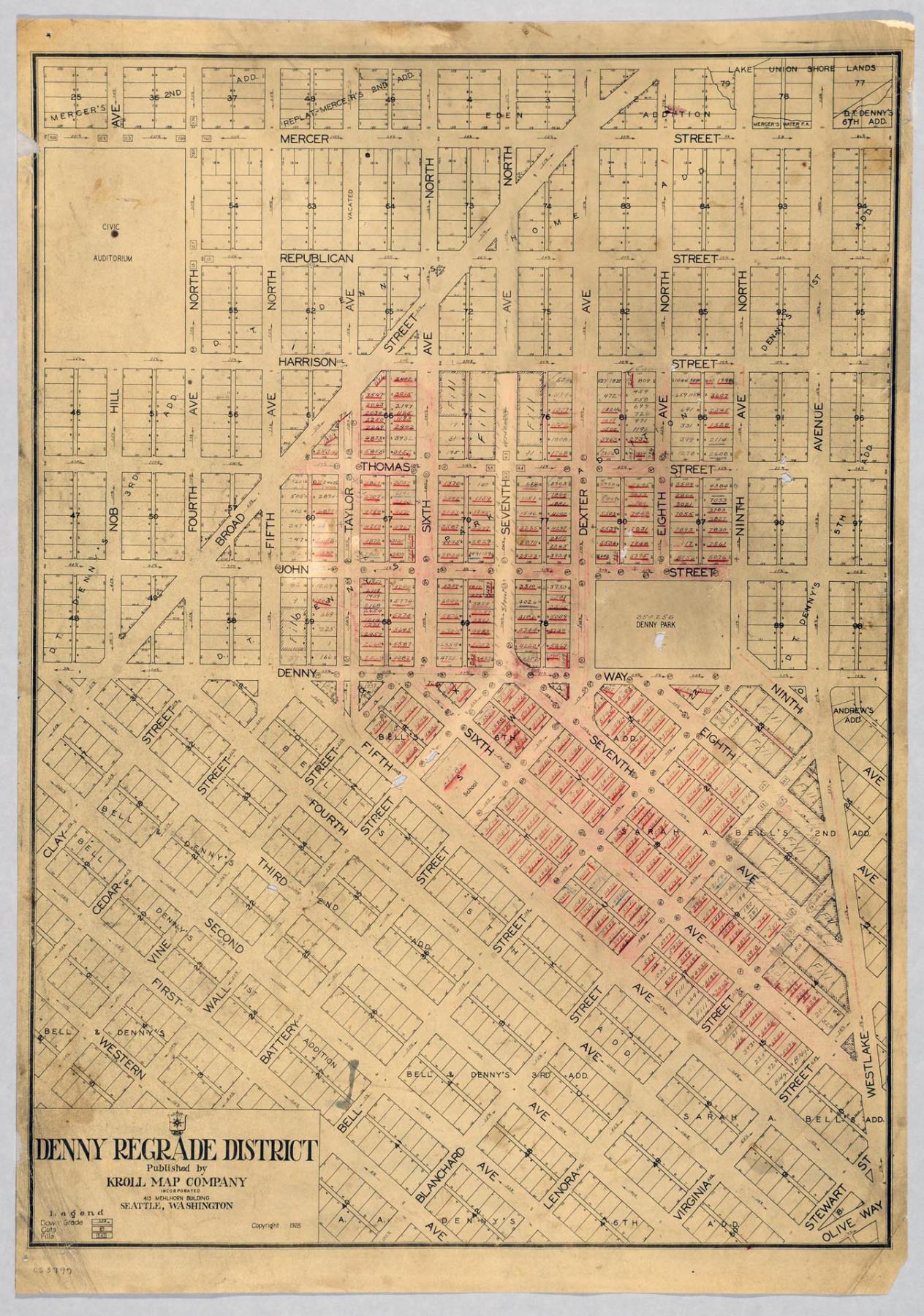 Image of Denny Regrade District, Seattle, 1928