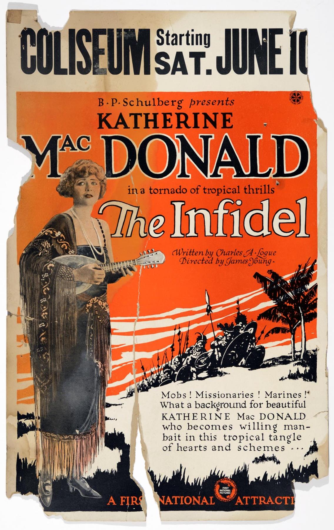 Image of Coliseum Theatre film poster, Seattle, June 10-19, 1922