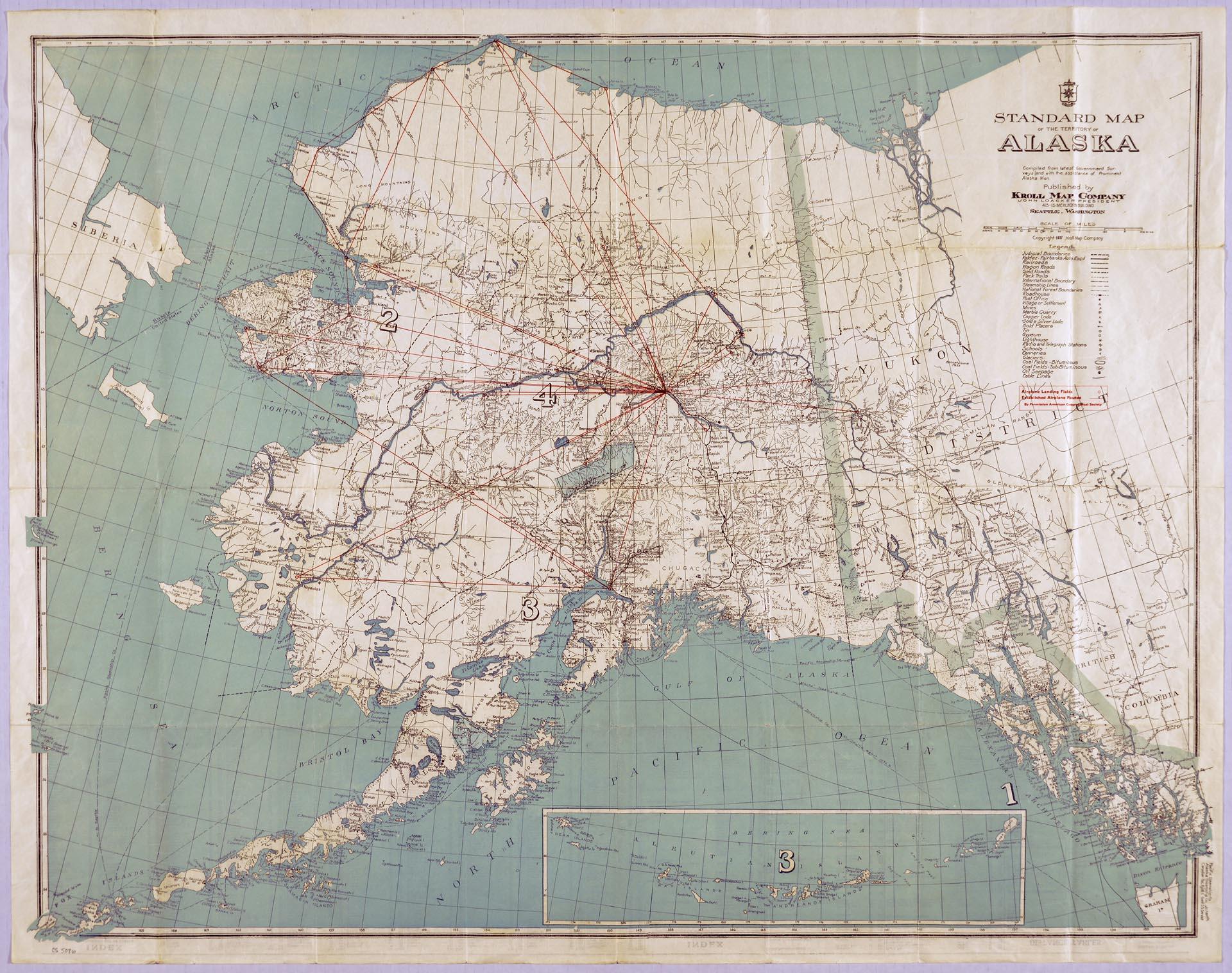 Image of Map of Alaska, 1927