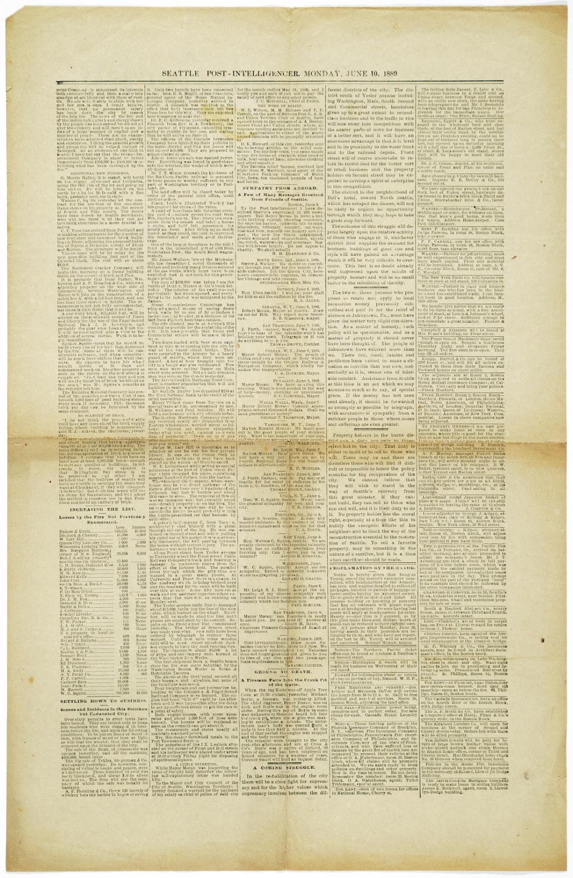 Image of Post-Intelligencer, Seattle, June 10, 1889