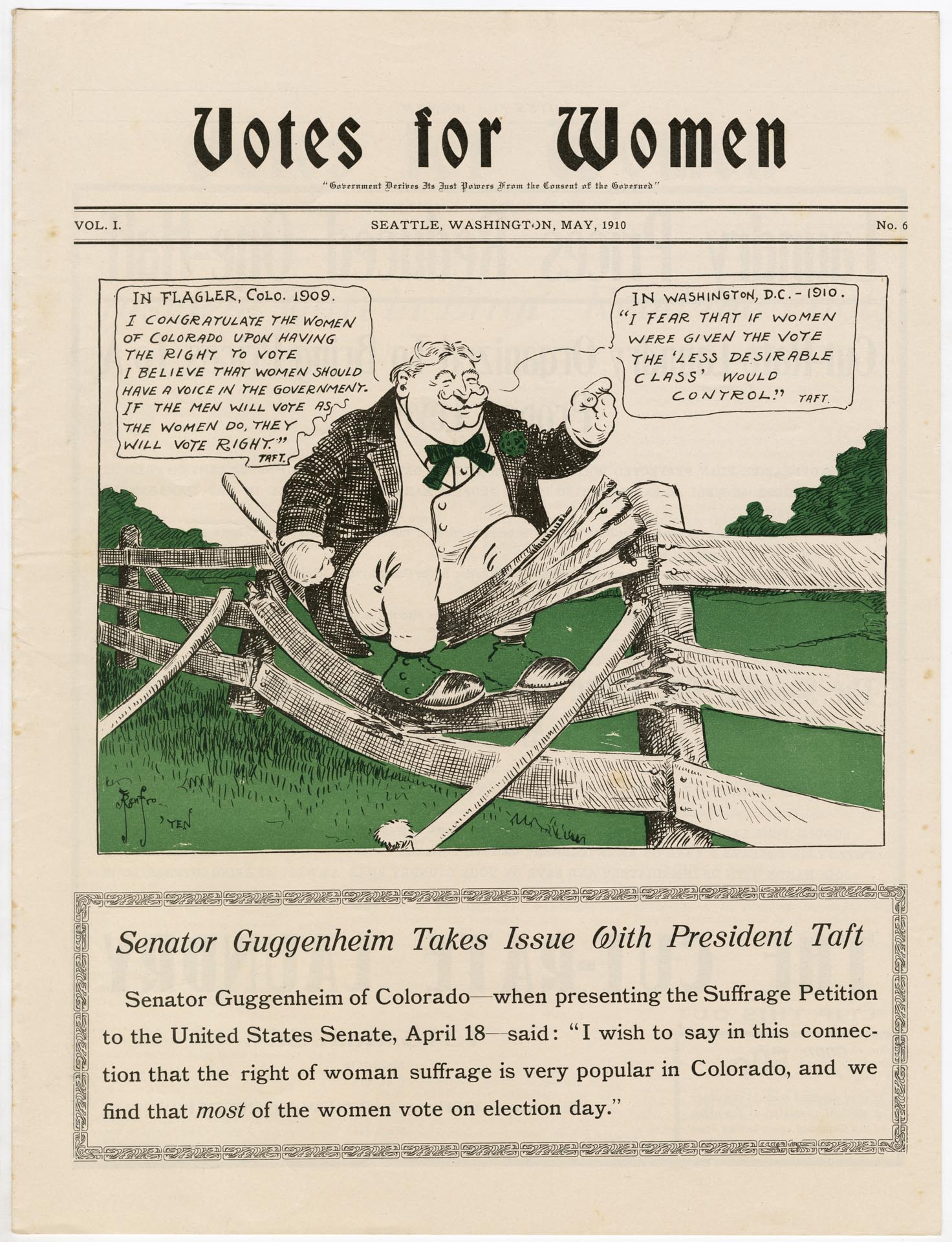 Image of Votes for Women, Vol. 1, No. 6, May 1910