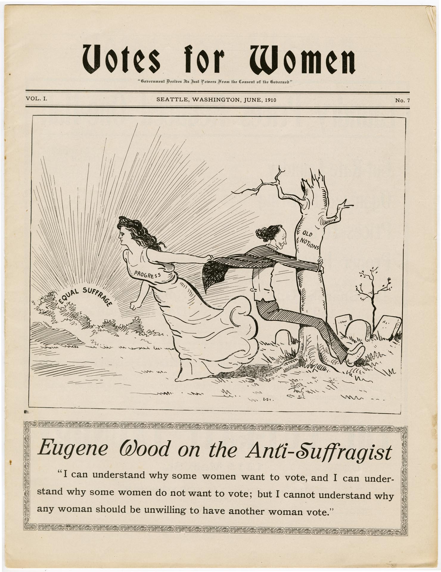 Image of Votes for Women, Vol. 1, No. 7, June 1910