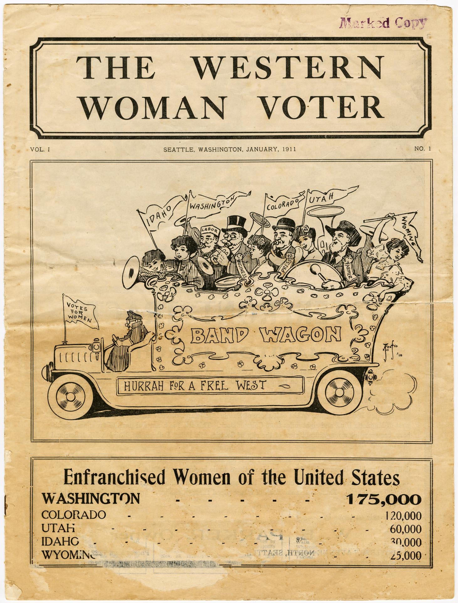 Image of The Western Woman Voter, Vol. 1, No. 1, January 1911