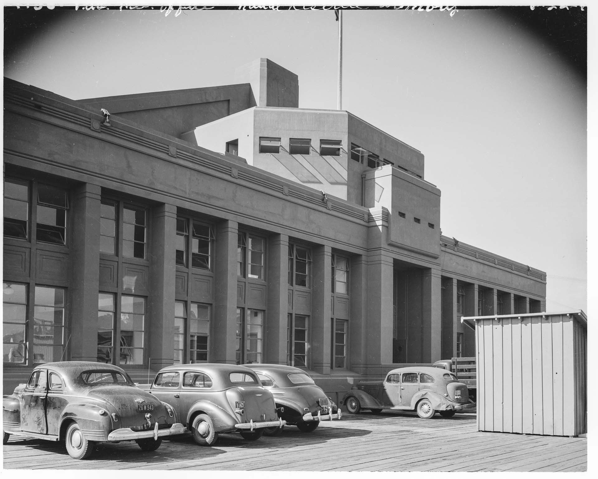 Image of North face of US Naval Reserve Armory, Lake Union, August 22, 1942