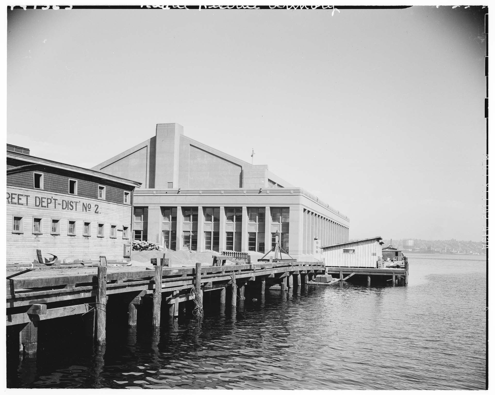 Image of South side of US Naval Reserve Armory, Lake Union, August 22, 1942