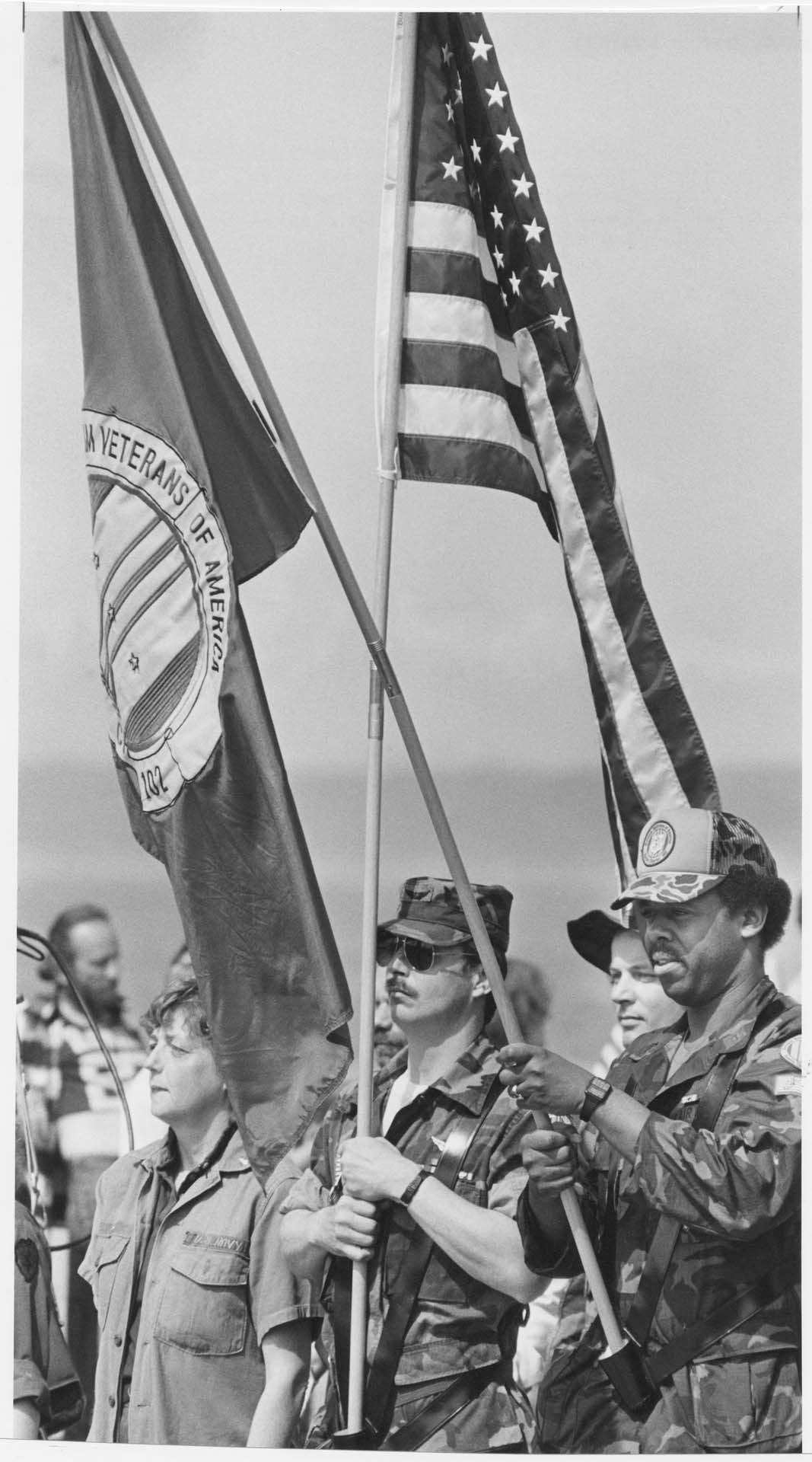 Image of Vietnam veterans at Memorial Day parade, Seattle, May 29, 1984