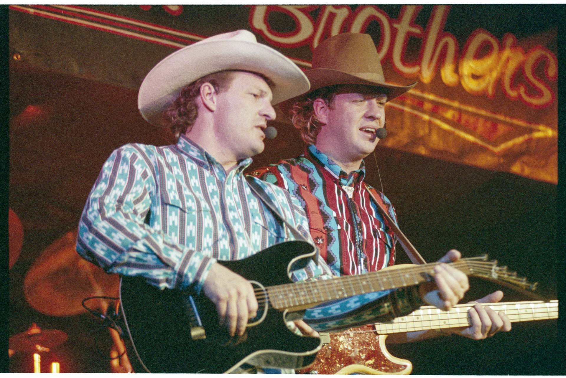 Image of Ridler Brothers band performing onstage, February 4, 1993