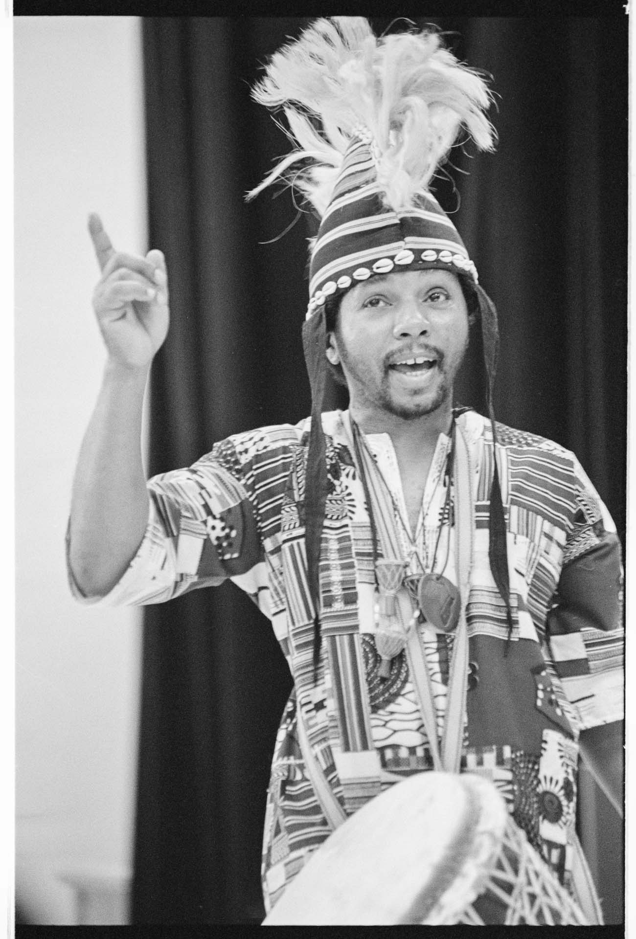 Image of Drummer at Festival Sundiata, February 1993