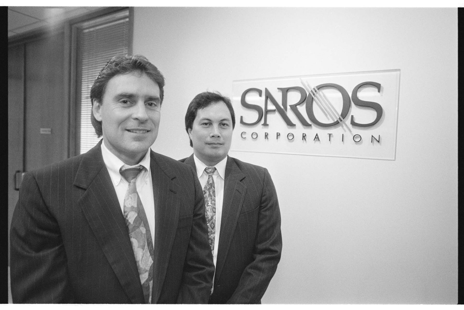 Image of Saros Corp. executives at their Bellevue office, May 1993