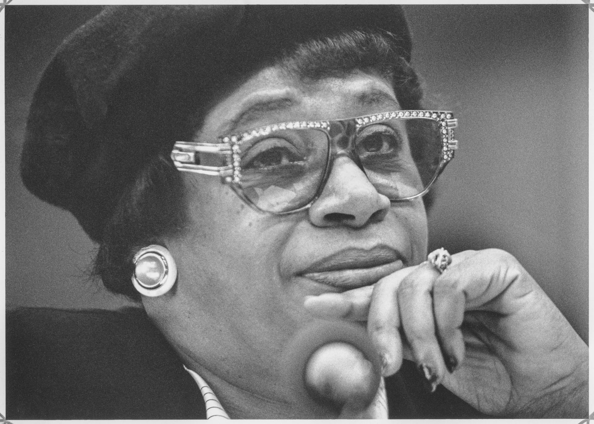Image of Roz Woodhouse at her Senate Higher Education Committee confirmation hearing , February 19, 1992