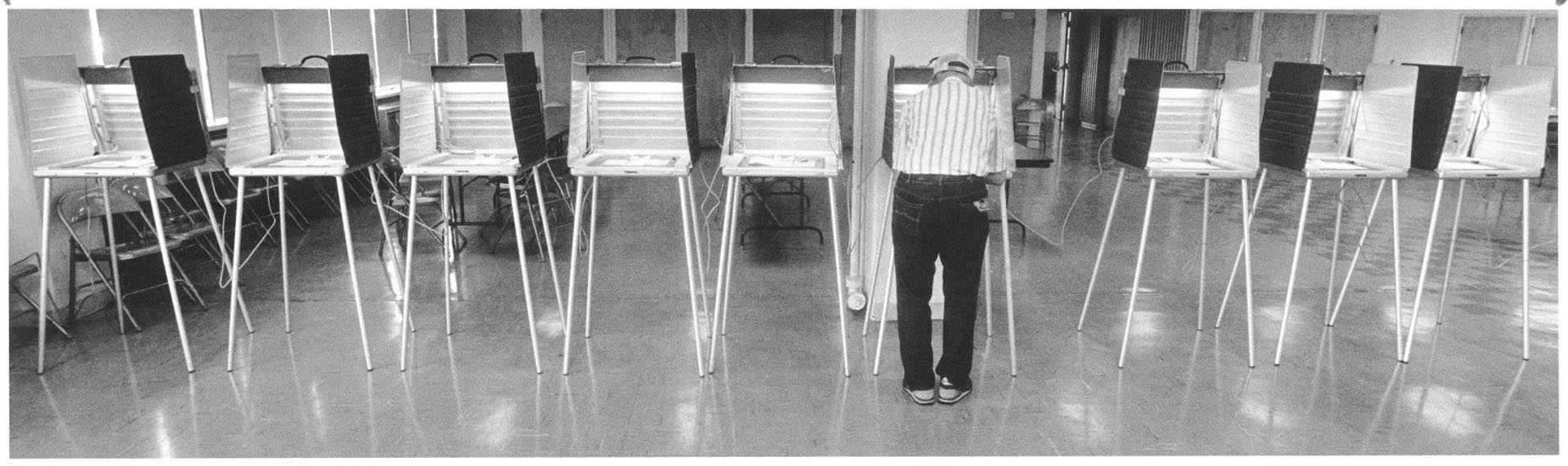 Image of Voter at Our Lady of Guadalupe church, West Seattle, September 17, 1991