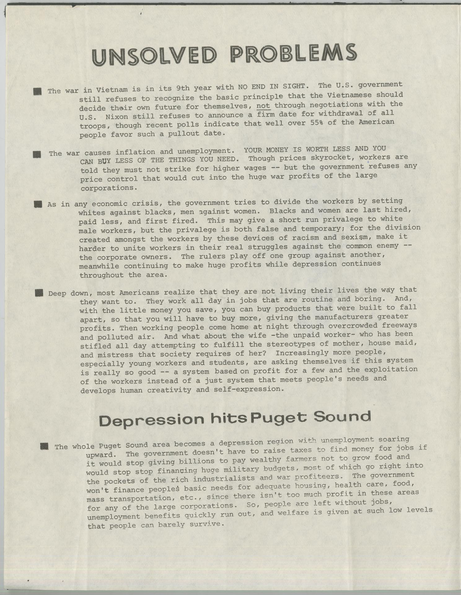 Image of Leaflet for trial of the Seattle Seven, November 16, 1970