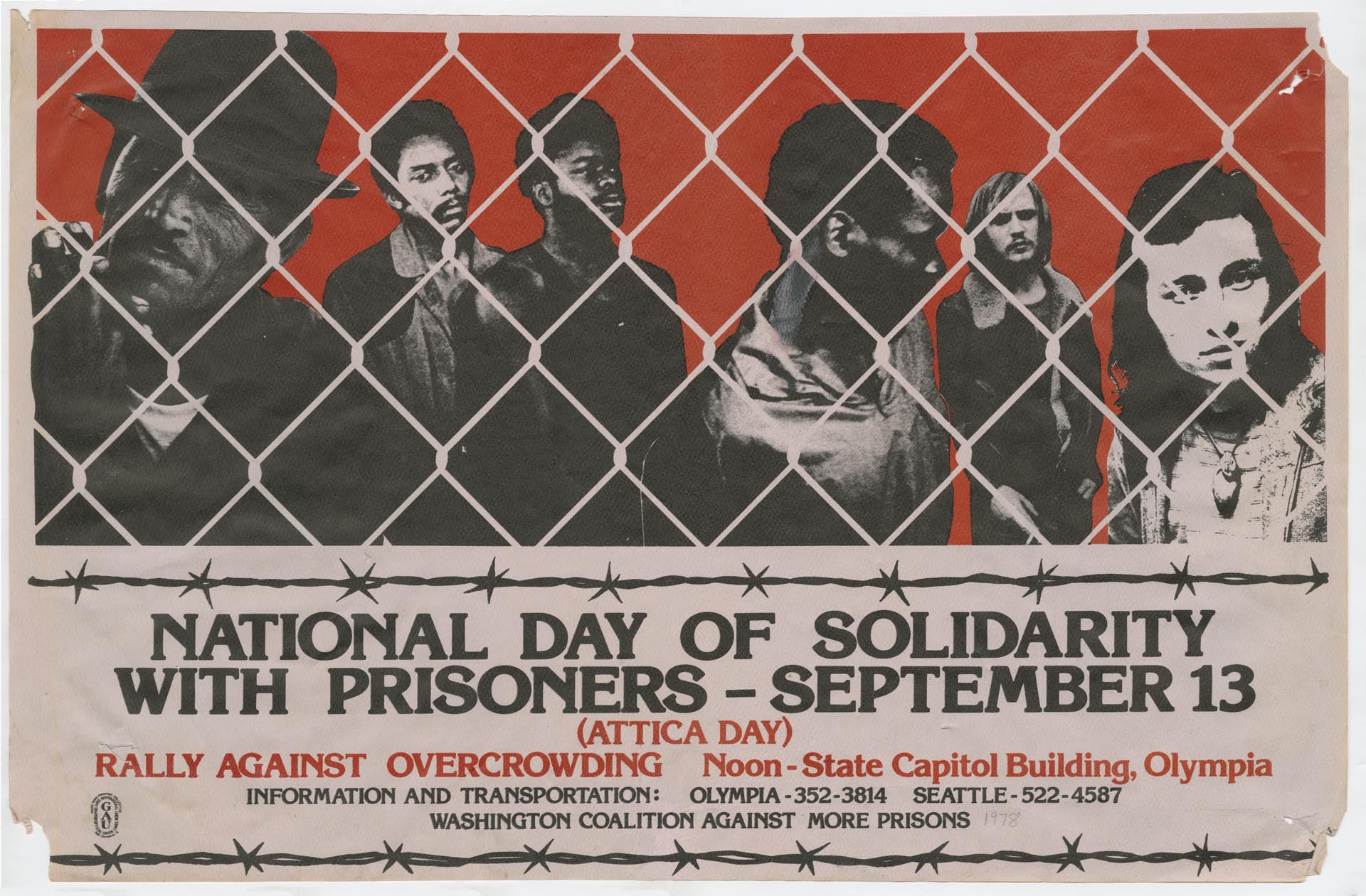 Image of National Day of Solidarity with Prisoners poster, September 13, 1978
