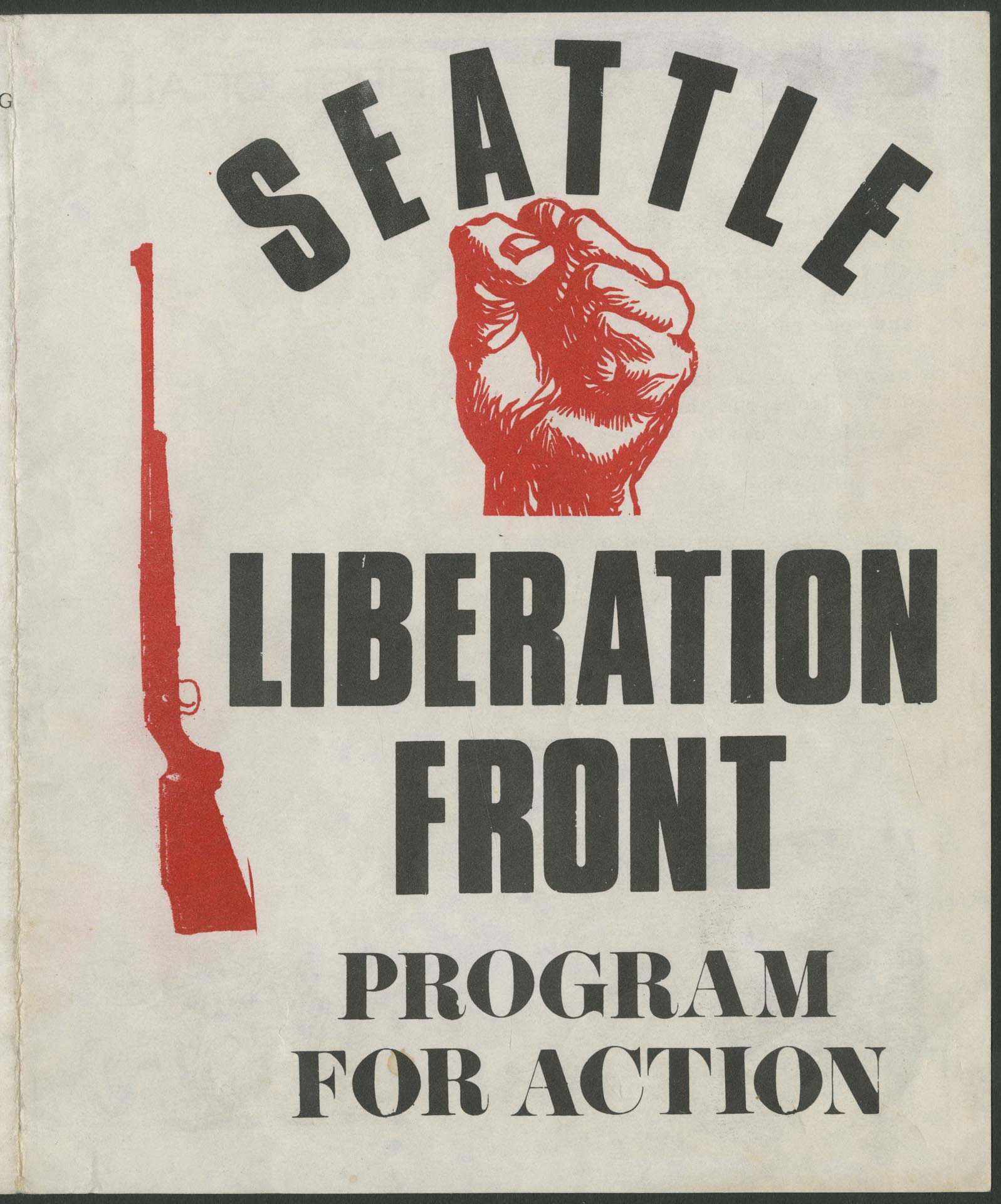 Image of Seattle Liberation Front Program for Action, circa 1970