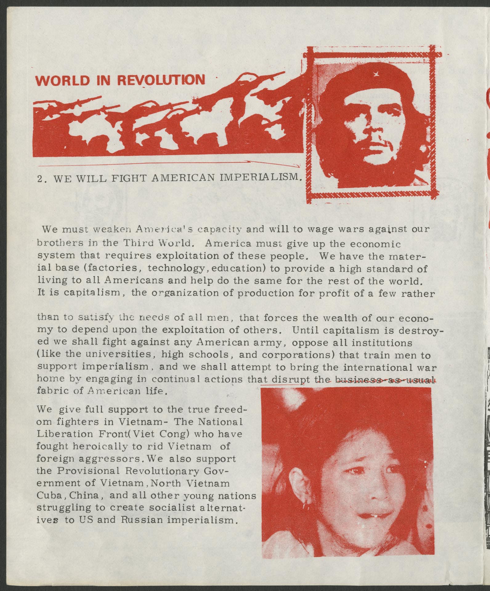 Image of Seattle Liberation Front Program for Action, circa 1970