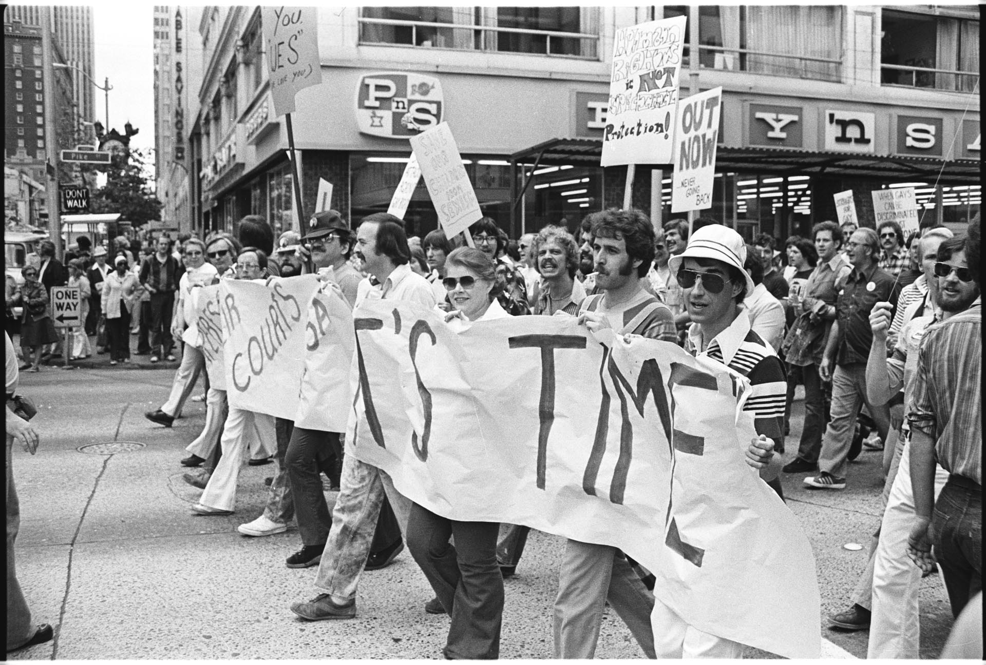 Image of Marchers in Gay Pride Parade, Seattle, June 25, 1977