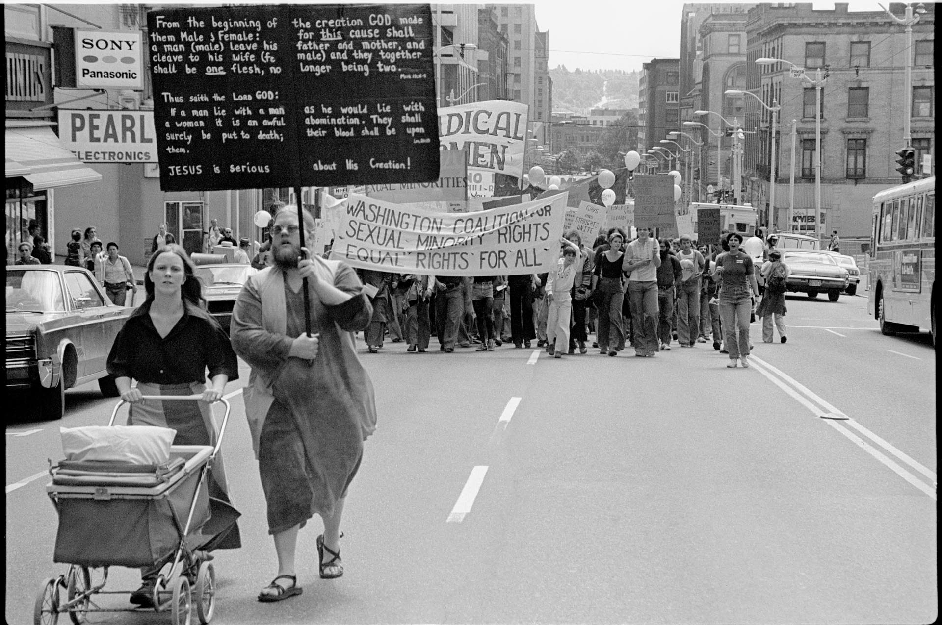 Image of Gay Pride march, Seattle, June 25, 1977